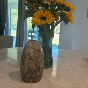 NWT Dome River Stone Art Glass Pendant Light Shade